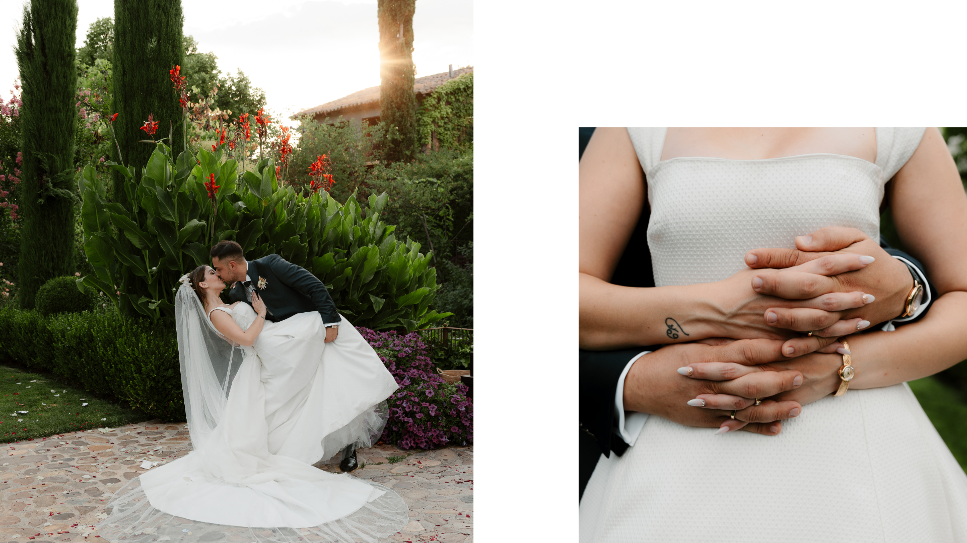 Sandra y Ángel durante la ceremonia de su boda en la Antigua Fábrica de Harinas, Torremocha del Jarama.