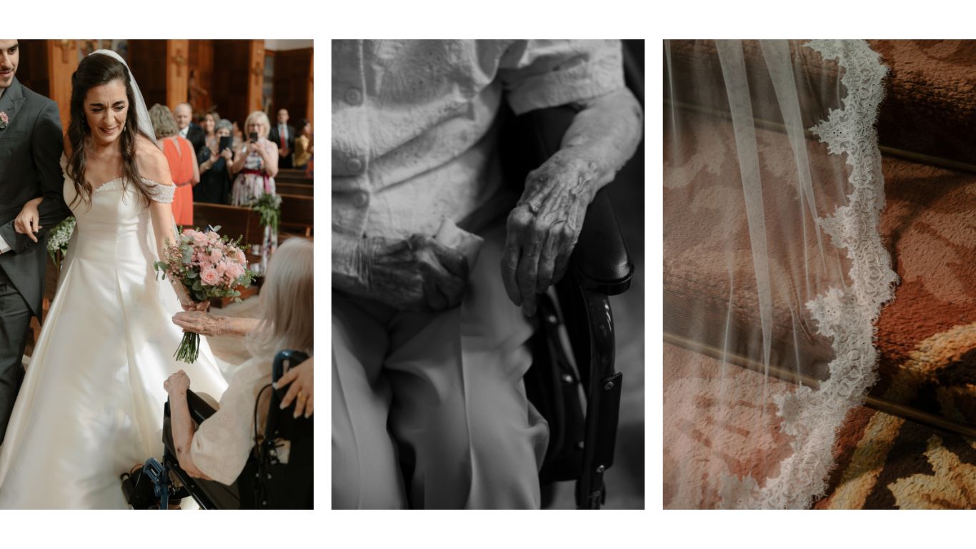 Momento emotivo durante la ceremonia religiosa de la boda de Patri y Alberto en la Parroquia de Santa María Micaela y San Enrique, Madrid.