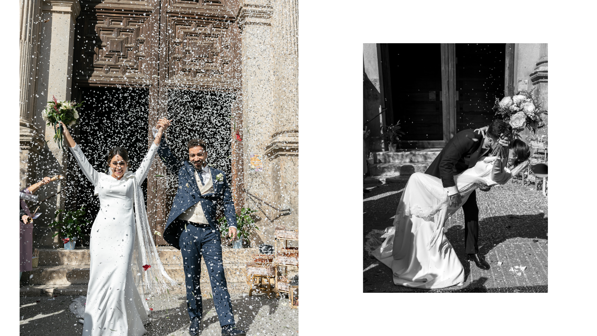 La ceremonia de boda en Alcalá de Henares con los novios intercambiando votos.