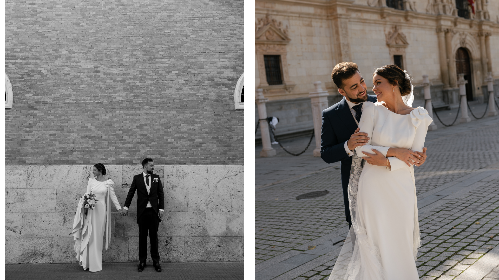 La ceremonia de boda en Alcalá de Henares con los novios intercambiando votos.