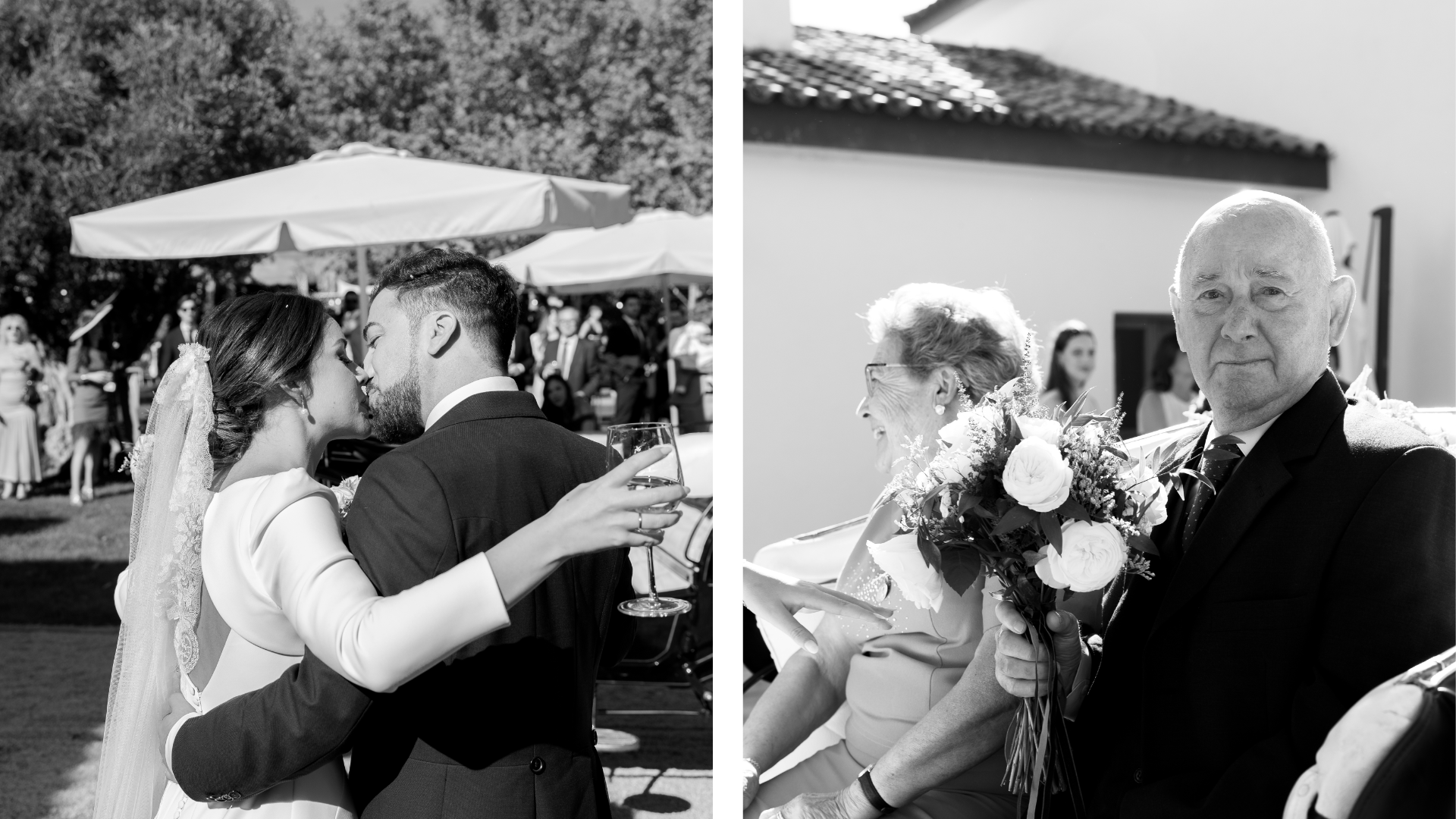 nvitados disfrutando de la fiesta de boda en Alcalá de Henares, capturados en un momento de risa y baile