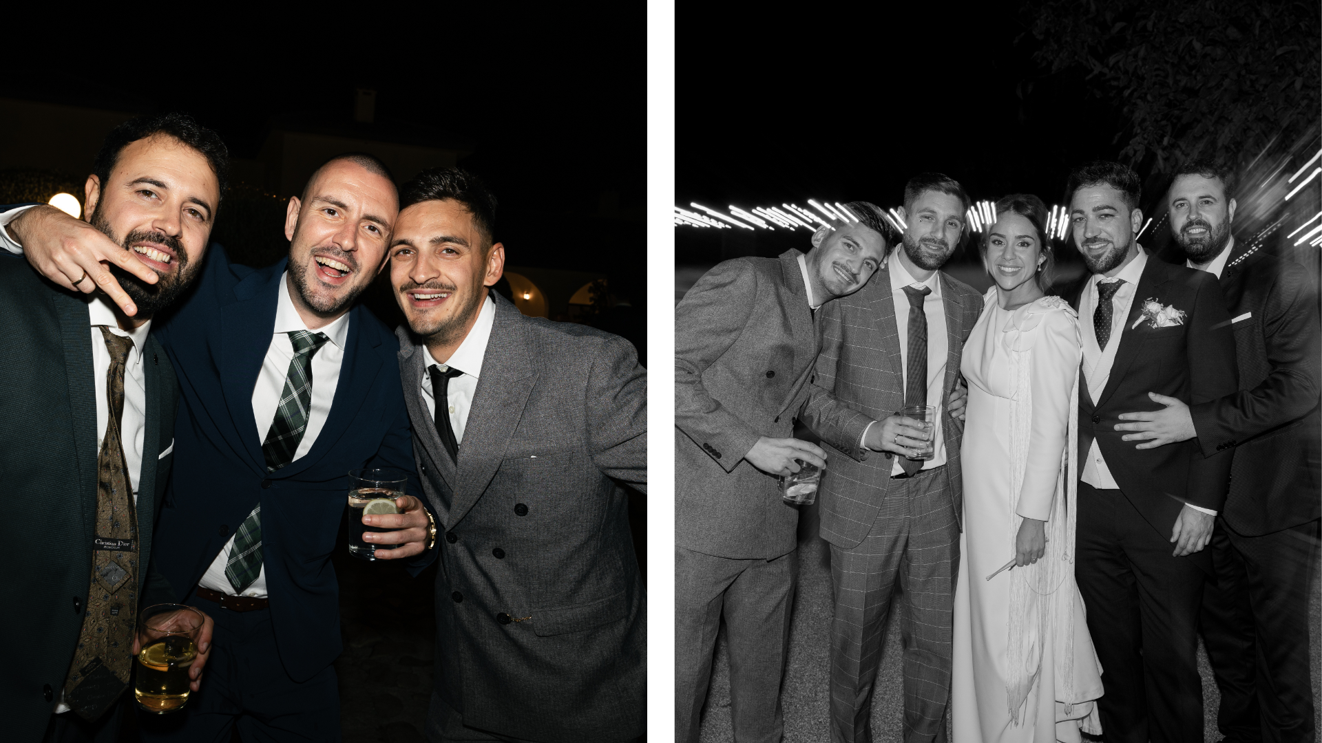 Invitados disfrutando de la fiesta de boda en Alcalá de Henares, capturados en un momento de risa y baile