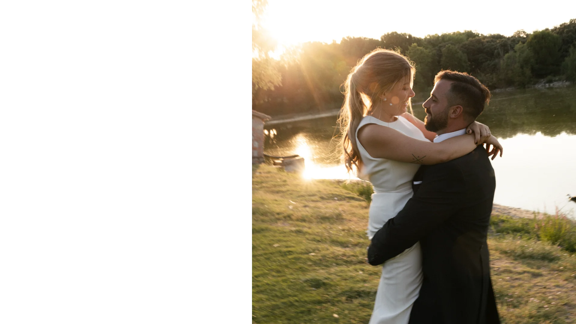 esión de pareja editorial en el Lago de Maíto — Valladolid.