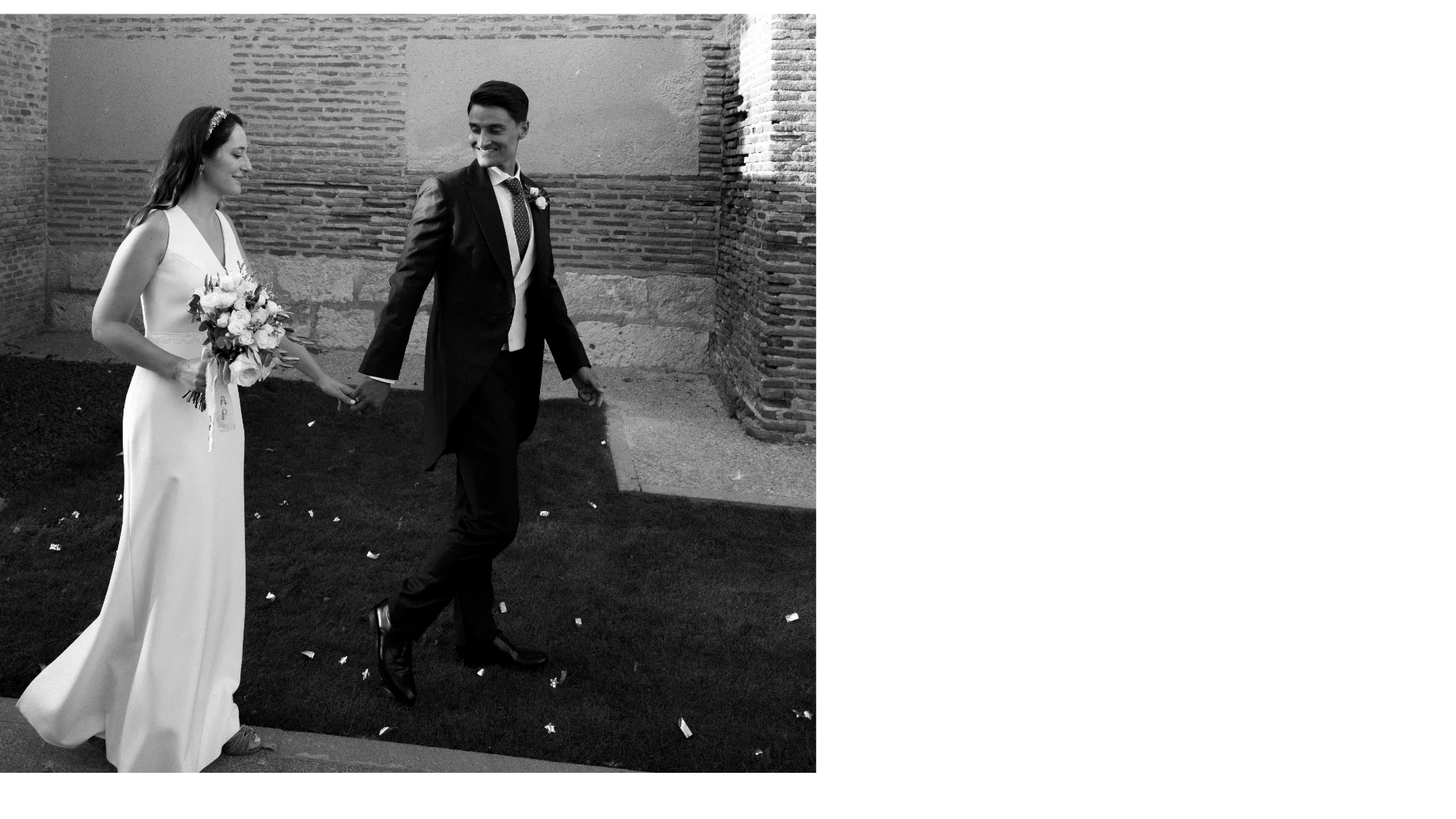 Sesión de pareja editorial en los jardines del Balneario de Olmedo.