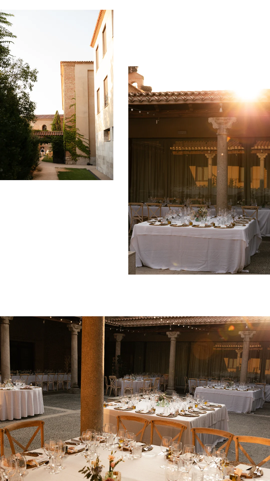 Cóctel y banquete en el Balneario de Olmedo — boda de lujo en Valladolid.