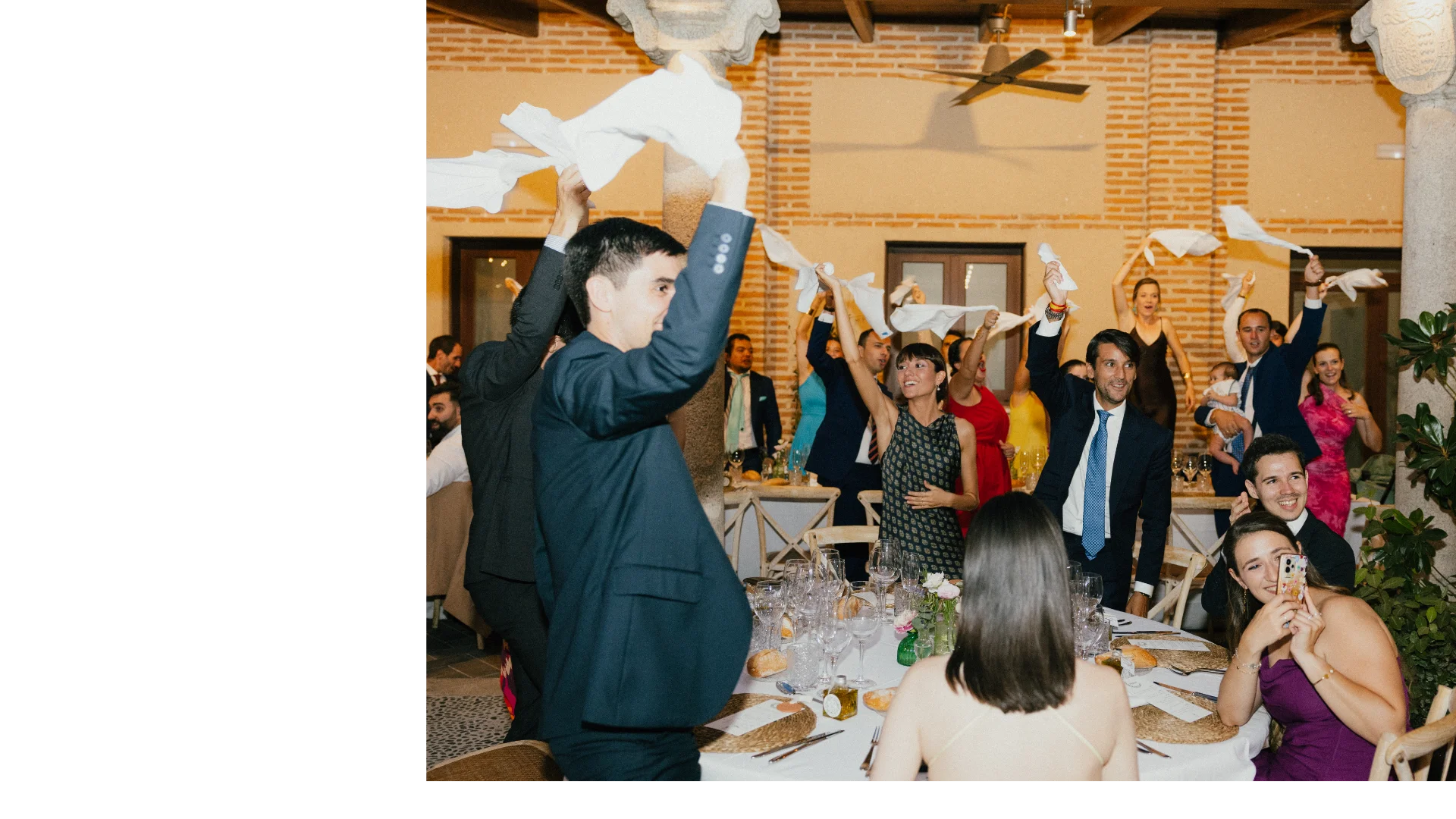 Cóctel y banquete en el Balneario de Olmedo — boda de lujo en Valladolid.