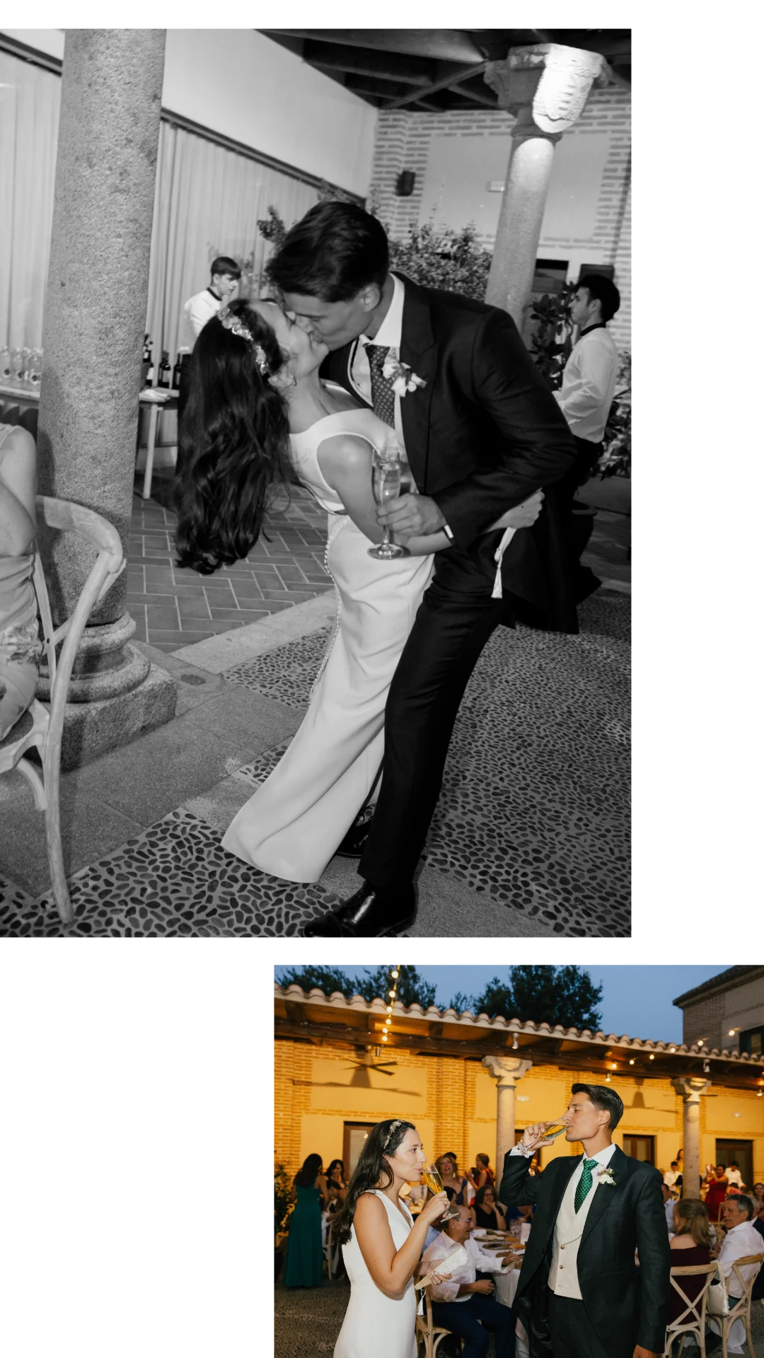Cóctel y banquete en el Balneario de Olmedo — boda de lujo en Valladolid.