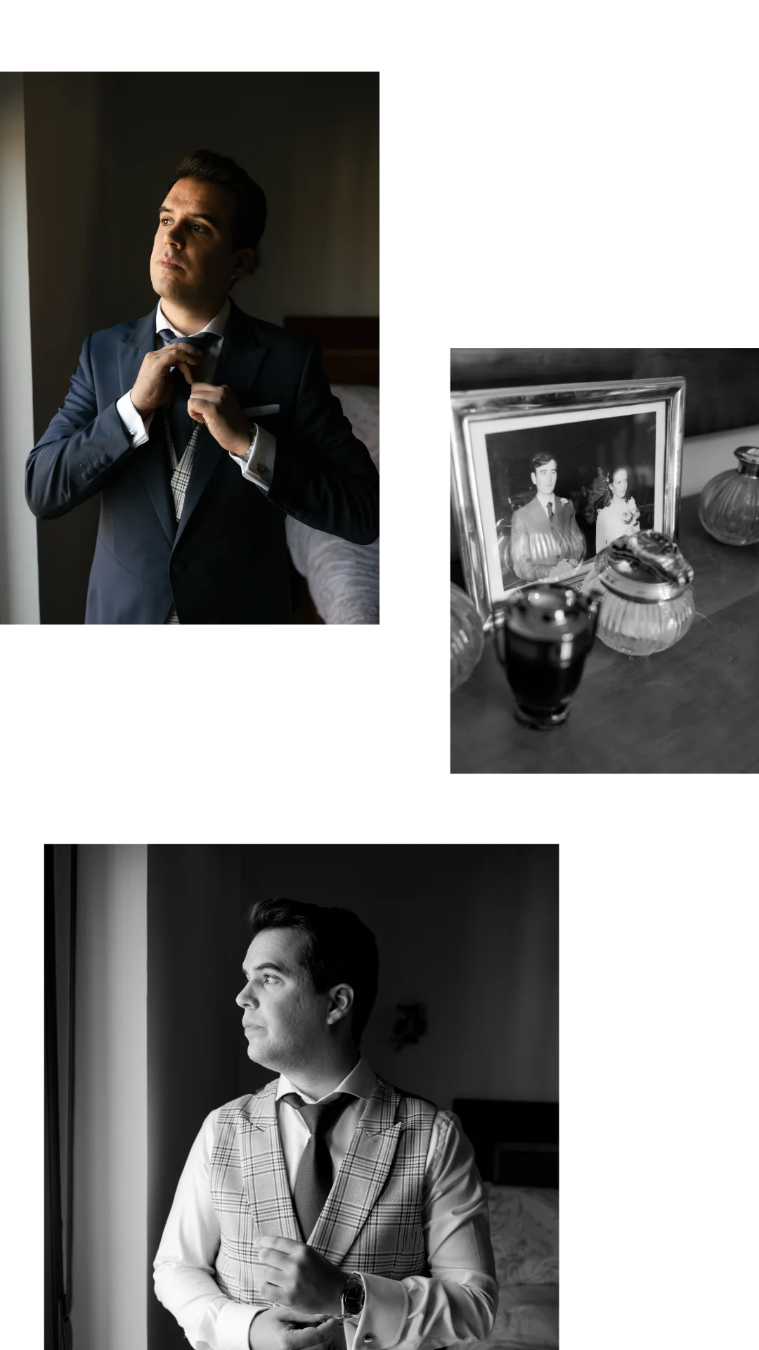 Boda en Salamanca 2 Novia vistiéndose en los preparativos — boda en Salamanca.