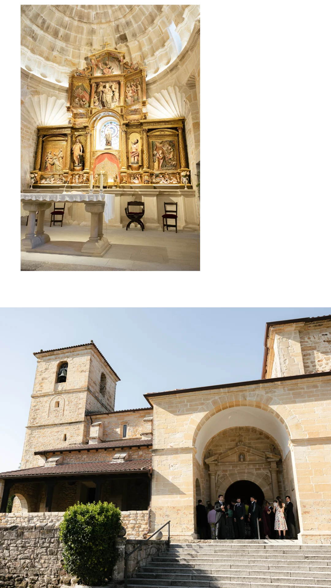 Ceremonia religiosa en Santander — boda católica.