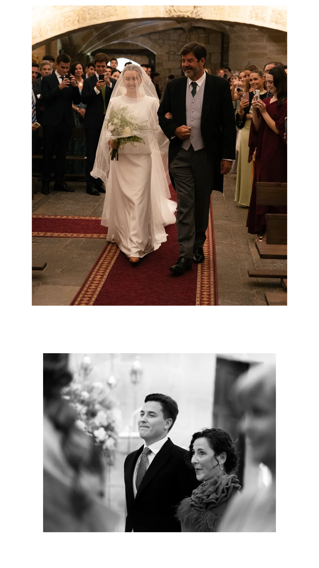 Ceremonia religiosa en Santander — boda católica.