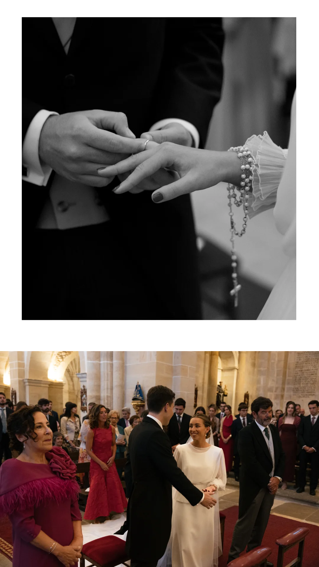 Ceremonia religiosa en Santander — boda católica.