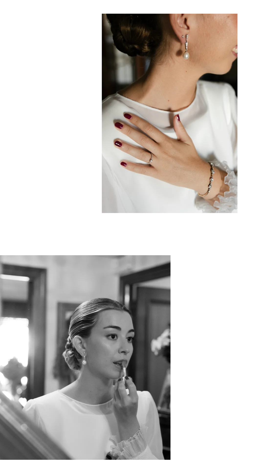 Preparativos de la novia — boda en Santander.