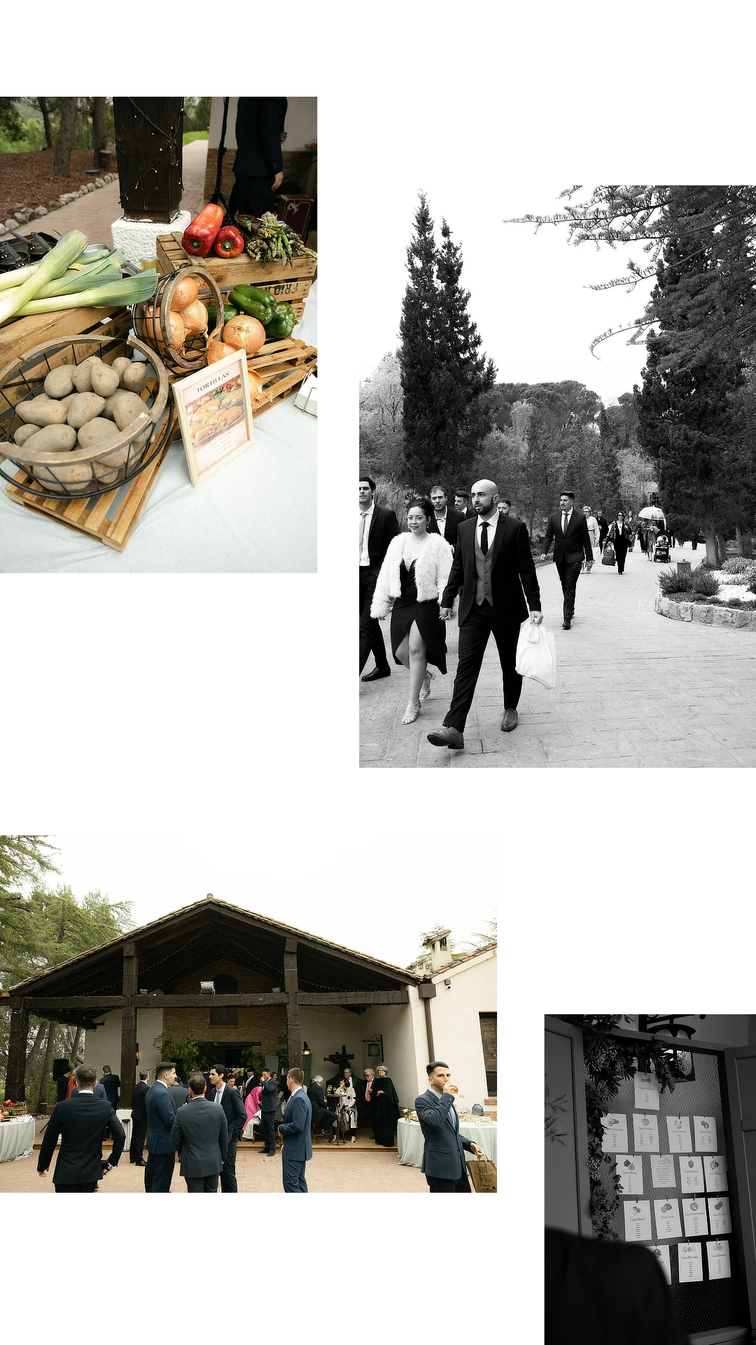 Cóctel de boda elegante en la Sierra de Madrid